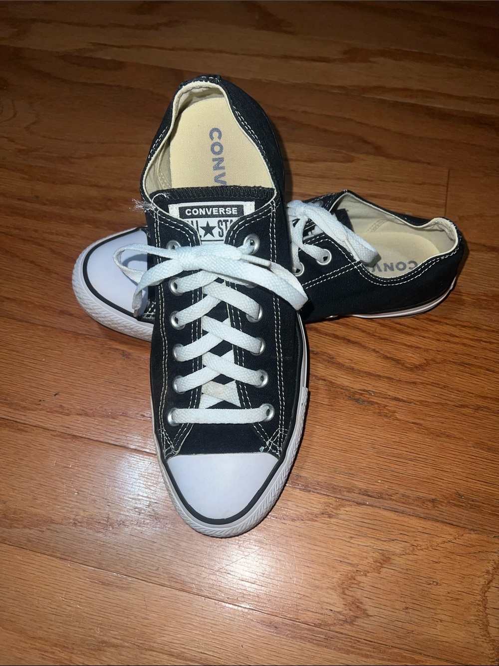 Converse Black and White Athletic Shoes - Picture 2 of 11